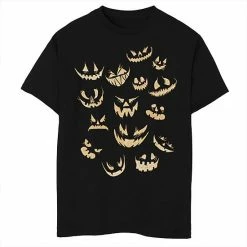 Outlet 🎁 Unbranded Boys 8-20 🧛 Halloween Jack-O'-lantern Pumpkin Faces Graphic Tee 👍