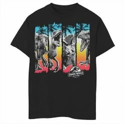Hot Sale ❤️ Unbranded Boys 8-20 Jurassic World Two Raptors Neon Glow Squad Graphic Tee 👏
