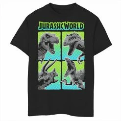 Brand new 🎉 Unbranded Boys 8-20 Jurassic World Neon Pop Dino Portraits Graphic Tee ✔️