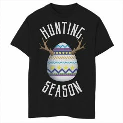 Buy 🎉 Unbranded Boys 8-20 Easter Egg Hunting Season Patterned Antlers Graphic Tee 🥰