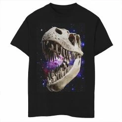 Best Pirce 🤩 Unbranded Boys 8-20 T-Rex Skull And Bones In Space Graphic Tee 💯