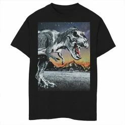 New ✔️ Unbranded Boys 8-20 T-Rex Abstract Poster Graphic Tee 🎉
