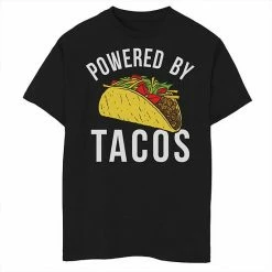 Best Sale ⭐ Unbranded Boys 8-20 Powered By Tacos Graphic Tee ⭐
