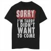 New 🎉 Unbranded Boys 8-20 Sorry I'm Tardy Graphic Tee 🎁