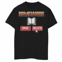 Hot Sale 👏 Unbranded Boys 8-20 Delete Homework Graphic Tee ✔️