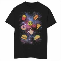 Buy ❤️ Unbranded Boys 8-20 Food Emojis Floating In Space Graphic Tee 😍