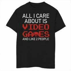 Buy 🎉 Unbranded Boys 8-20 I Care About Video Games Graphic Tee ❤️