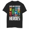 Coupon 🤩 Unbranded Boys 8-20 Marvel Avengers Father's Day Everyday Heroes Graphic Tee Black 🔔