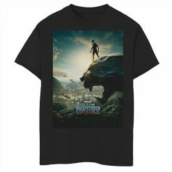 Wholesale 🤩 Unbranded Boys 8-20 Marvel Black Panther Cliff Movie Poster Graphic Tee ✔️