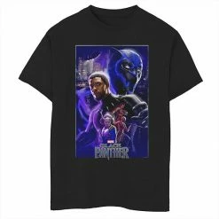 Best Sale 🎁 Unbranded Boys 8-20 Marvel Black Panther Characters Movie Poster Graphic Tee 🛒