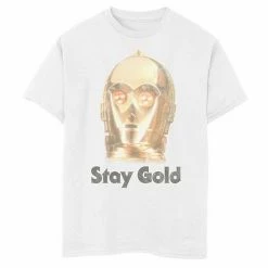 Buy 🎉 Unbranded Boys 8-20 Star Wars The Rise Of Skywalker C-3PO Stay Gold Graphic Tee 🎁