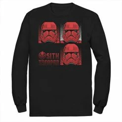 Wholesale 🔔 Unbranded Men's Star Wars The Rise Of Skywalker Sith Trooper Panels Long Sleeve Graphic Tee 💯