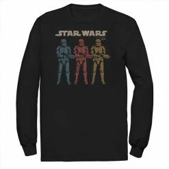 Hot Sale 👍 Unbranded Men's Star Wars The Rise Of Skywalker Stormtrooper Trio Long Sleeve Graphic Tee ✔️