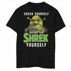 Hot Sale 👏 Unbranded Boys 8-20 Shrek Check Yourself Before You Shrek Yourself Tee ✨
