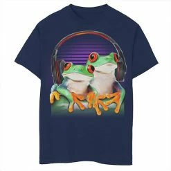Cheapest 🎁 Unbranded Boys 8-20 Twin Frogs Wearing Headphones Graphic Tee 🎉