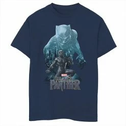 Hot Sale 🤩 Unbranded Boys 8-20 Marvel Black Panther Movie Wakanda City Silhouette Graphic Tee 👏