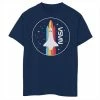 Outlet 😀 Unbranded Boys 8-20 NASA Retro Spaceship Rainbow Space Flight Graphic Tee ⌛