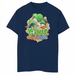Wholesale ❤️ Unbranded Boys 8-20 Nintendo Yoshi's Crafted World Poochy Burst Logo Graphic Tee 🔔