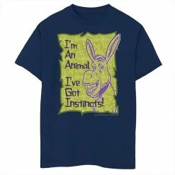 Brand new 💯 Unbranded Boys 8-20 Shrek Donkey I'm An Animal I've Got Instincts Tee 😉