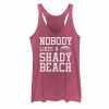 Deals ⌛ Unbranded Juniors' Nobody Likes A Shady Beach Tank Pink Heather 🤩