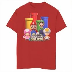 Top 10 ✔️ Unbranded Boys 8-20 Nintendo Super Mario Bros U Character And Warp Pipe Portrait Logo Graphic Tee 🔥