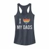 New 😉 Unbranded Junior's I Love My Dads Rainbow Striped Heart Fill Tank 🤩