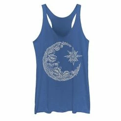 New 💯 Unbranded Juniors' Lace Crescent Moon Graphic Tank 👍