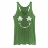 Deals 😀 Unbranded Juniors' St. Patrick's Day Clover Smile Tank Top 🌟