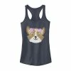 Coupon 🛒 Unbranded Juniors' Floral Corgi 🦮 Dog Graphic Tank Indigo 🛒