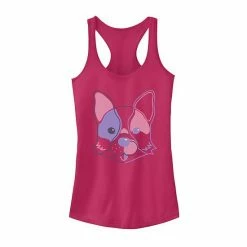 Best Pirce ✨ Unbranded Juniors' Puppy 🦮 Dog Colorful Graphic Tank Raspberry 💯