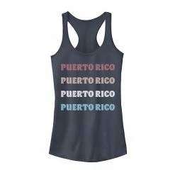 Wholesale 👏 Unbranded Juniors' Gonzales Puerto Rico Soft Stack Text Tank 🎁