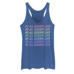 Promo 😍 Unbranded Juniors' Pride We All Deserve Love Stack Tank Top 🤩