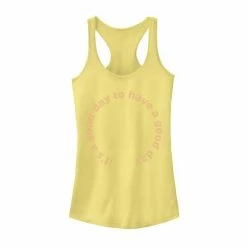 Hot Sale 🤩 Unbranded Juniors' "It's A Good Day To Have A Good Day" Text Circle Tank Top ✨