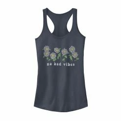 New ⭐ Unbranded Juniors' "No Bad Vibes" Floral Graphic Tank ❤️