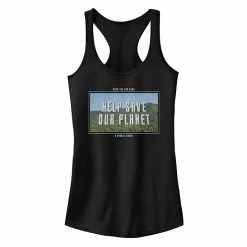 Hot Sale ⭐ Unbranded Juniors' "Help Save Our Planet" Graphic Tank Top 🥰