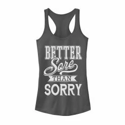 Top 10 🔔 Unbranded Juniors' Better Sore Than Sorry Pop Text Tank ⭐