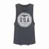 Coupon 😀 Unbranded Juniors' USA Land Of The Free Emblem Muscle Tank 👏