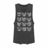 Flash Sale ⭐ Unbranded Juniors' Kitty Faces Grid 👓 Sunglasses Bows Tonal Graphic Muscle Tee 🌟