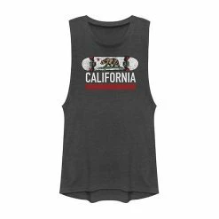 Promo 🔥 Unbranded Juniors' Fifth Sun State Flag Skateboard Graphic Muscle Tee 🌟