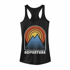 Wholesale ⭐ Unbranded Juniors' Dual Mountain Peaks With Sun Pieces Graphic Tank ❤️