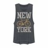 Cheap 😀 Unbranded Juniors' New York Orange Line Bicycle Graphic Muscle Tee 😉
