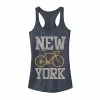 Discount 🤩 Unbranded Juniors' New York Orange Line Bicycle Graphic Tank 😀