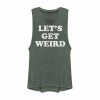 Cheapest 🔥 Unbranded Juniors' Let's Get Weird Retro Graphic Muscle Tee 👍