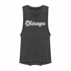 Flash Sale 🤩 Unbranded Juniors' Fifth Sun Chicago Word Overlap Graphic Muscle Tee 💯