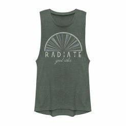 Wholesale 🎁 Unbranded Juniors' Radiate Good Vibes Red Blue And Yellow Sunshine Graphic Muscle Tee ✔️