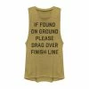 Cheap 🤩 Unbranded Juniors' "Please Drag Over Finish Line" Muscle Tee 🎉