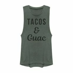 Promo ⌛ Unbranded Juniors' "Tacos & Guac" Text Muscle Tee 😀