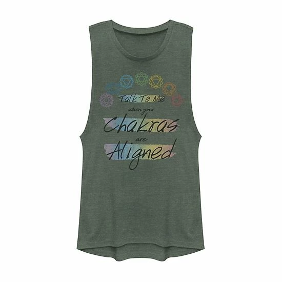 Promo ๐ Unbranded Juniors' "Talk To Me When Your Chakras Are Aligned" Muscle Tee ๐