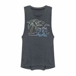 Wholesale 😍 Unbranded Juniors' "Vacay Mood" Ocean Doodle Muscle Tee 🌟