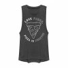 Cheapest 🔥 Unbranded Juniors' "Love Fades Pizza Is Forever" Muscle Tee ⭐